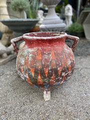 Vintage Willy Guhl Red Marmite Cauldron Planter