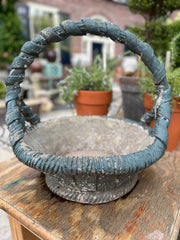 Antique 1940's Concrete Garden Basket
