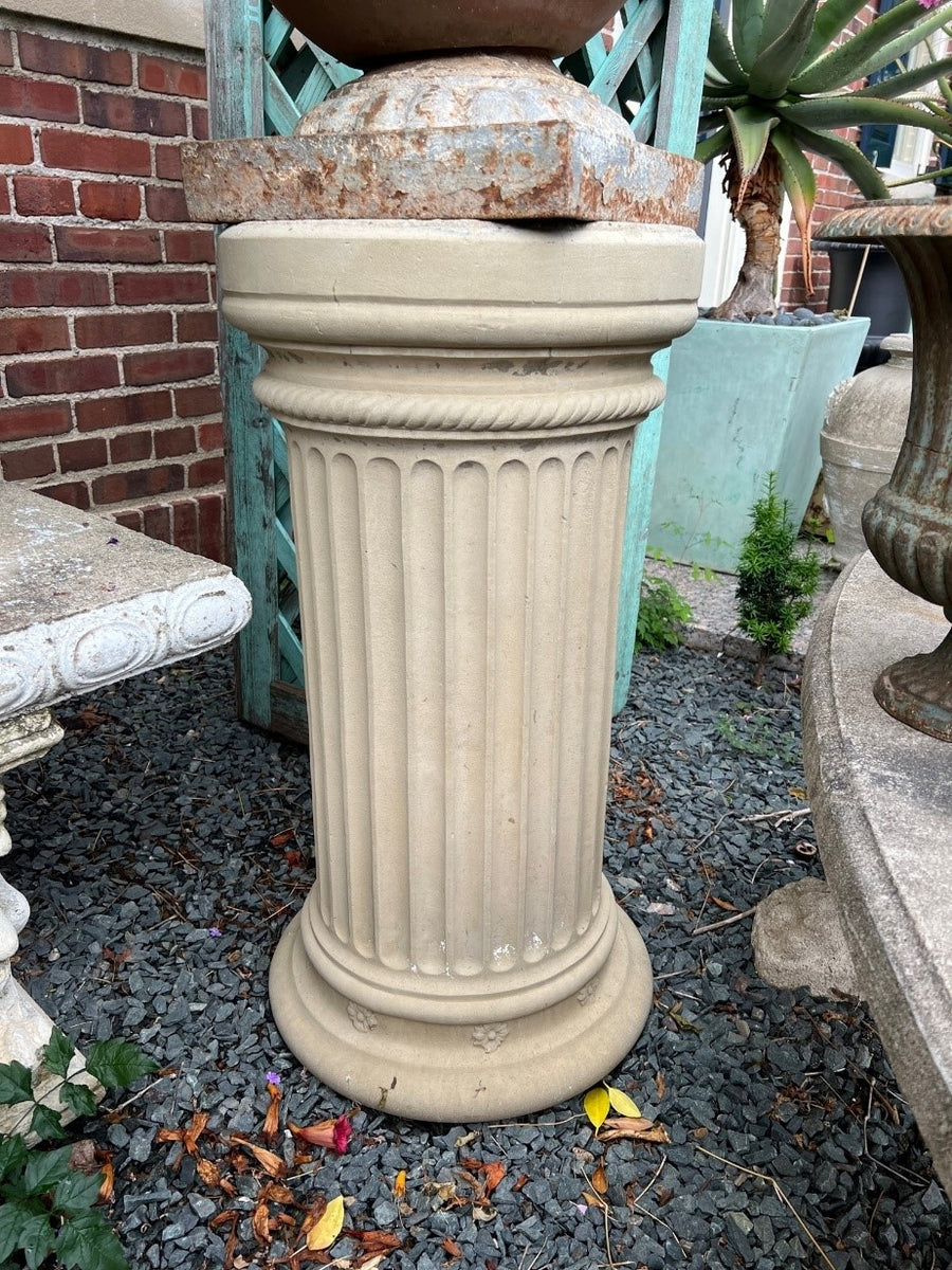 English Concrete Fluted Pedestal