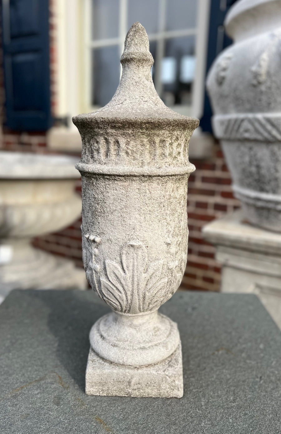 Stone Finial with Leaf Base Detail