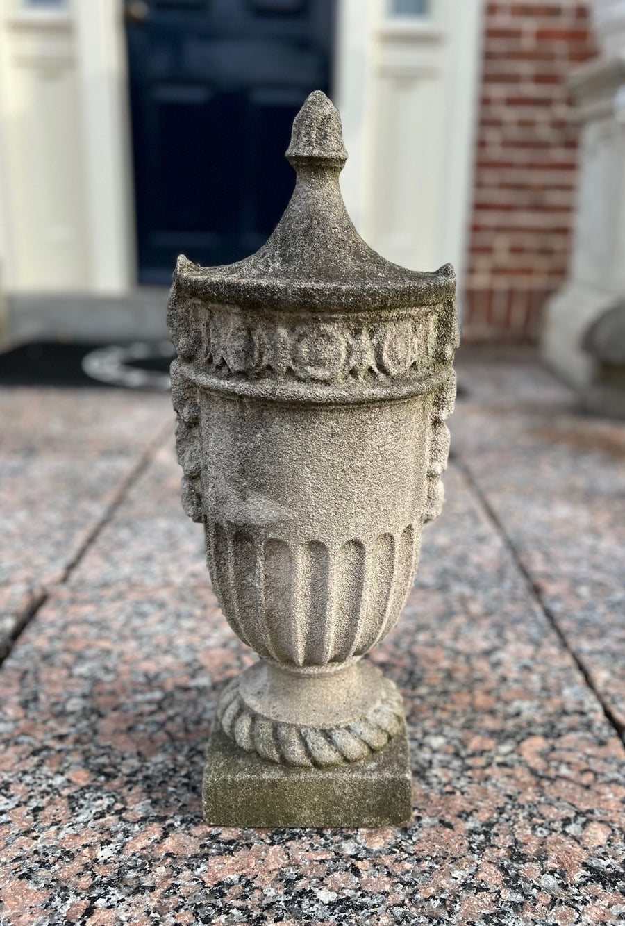 Stone Finial with Rope Base Detail