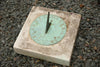 Antique Bronze Sundial on Limestone Base