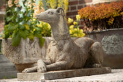 Italian Hand Carved Limestone Italian Greyhounds - Pair