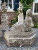 Antique Cast Stone Recumbent Female Garden Figure